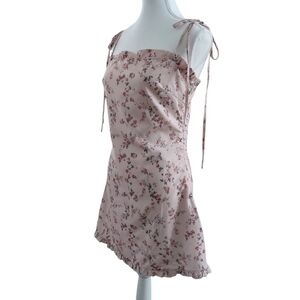 Pink Ruffled Floral Dress